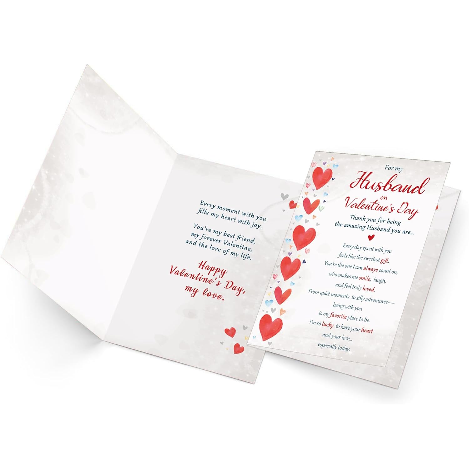 Valentines Day Cards Gifts For Husband From Wife, Funny Husband Valentines Day Card Gift For Him-8X5.3 Inches, Double-Sided