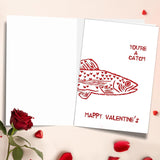 Fish Valentines Day Card For Him Her, Funny Valentines Day Gift For Husband Wife Boyfriend Girlfriends