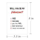 Will You Be My Valentine Cute Valentines Day Greeting Card, Kids Exchange Card, Check Yes, Confession Card, Thought You'D Never Ask!