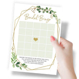 Bridal Shower Game Set – 5 Fun Games And Activities For 50 Guests, Includes Bingo, Trivia, And Advice Cards, Botanical Greenery Wedding Shower Games