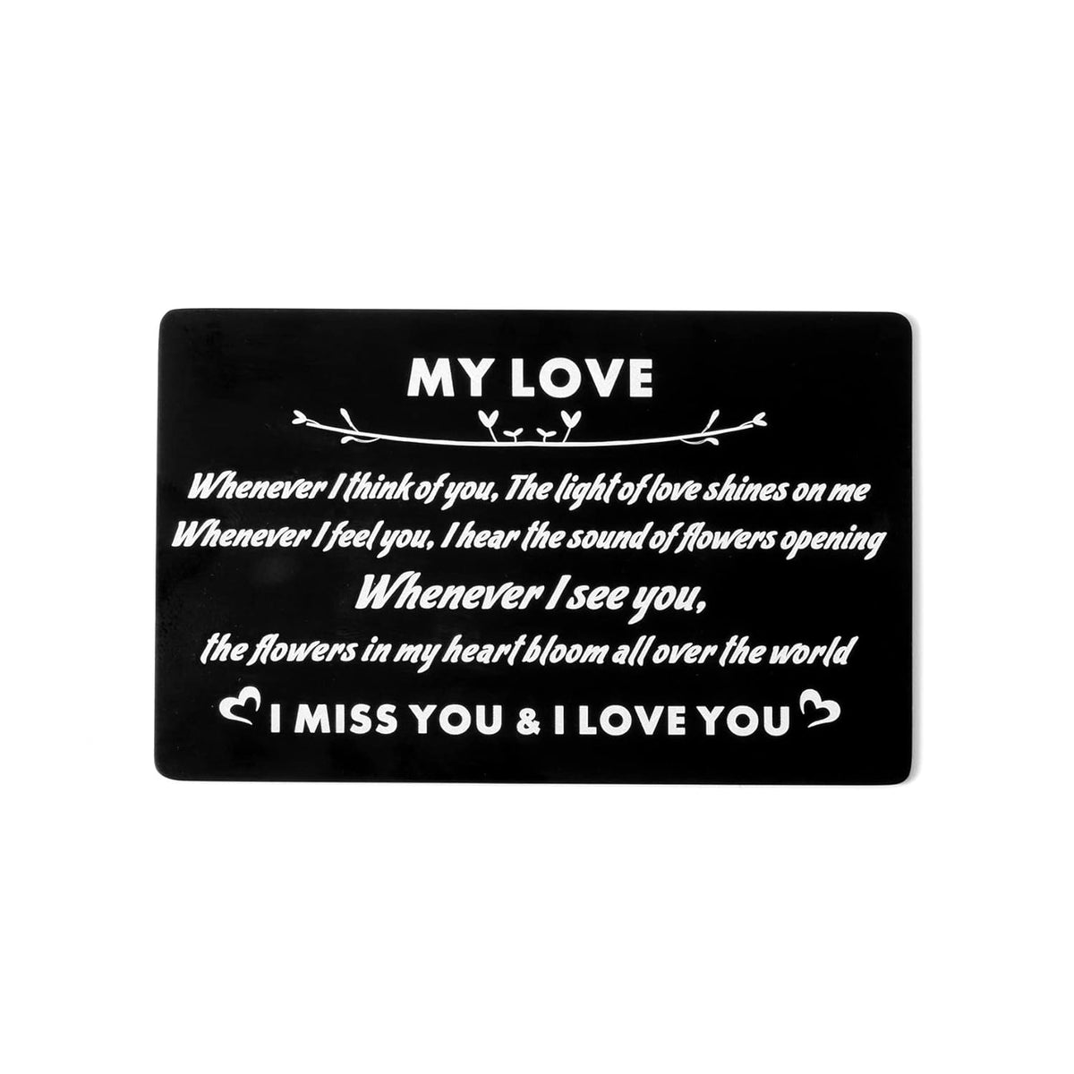To My Love Wallet Card Gifts, I Miss You & I Love You, Whenever I Think Of You Birthday Gift, Valentine'S Day Cards Gift For Her Him, Wedding Christmas Presents?My Love?