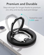 MagSafe Ring Holder with 2-Way Stand, Magnetic Grip for iPhone 15/14/13/12