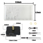 Diy Clock Molds Large Clock Resin Molds,3D Arabic And English Numers Personalization Clock Silicone Casting Epoxy Resin Photo Display Stand For Home Decor,1 Black Movement + 1 Silicone Molds Include
