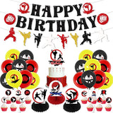 Karate Sports Party Supplies - Taekwondo Birthday Banners, Cake Toppers, Table Centerpieces, Balloons For Boy Girl Party