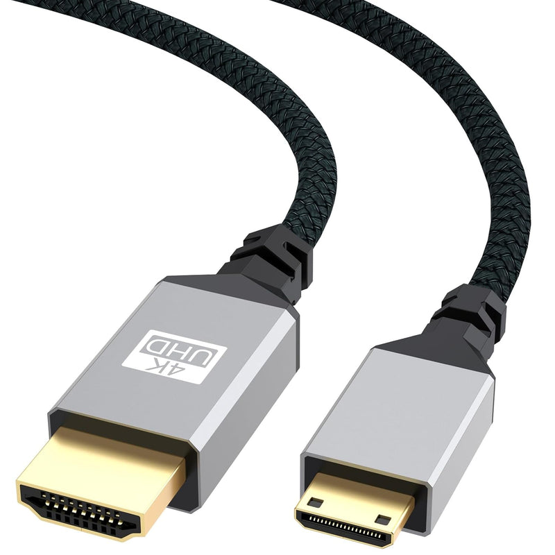 Mini Hdmi To Hdmi Cable 6Ft, Hdmi To Mini Hdmi 4K 60Hz High Speed Hdmi 2.0 Bra