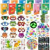Dinosaur Party Favors For 12 Kids, 10 Styles 204Pcs Dinosaur Birthday Party Supplies, Dinosaur Goodie Bag Stuffers, Dino Birthday Party Favors, Dino Party Favors Gift Bag, Dinosaur Gifts Bags Fillers