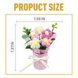 Crochet Flower Bouquet: Handmade Knitted Bouquet For Mother'S Day Birthday Home Decor Girlfriend Wedding Grandma Bday Gift(Pink)