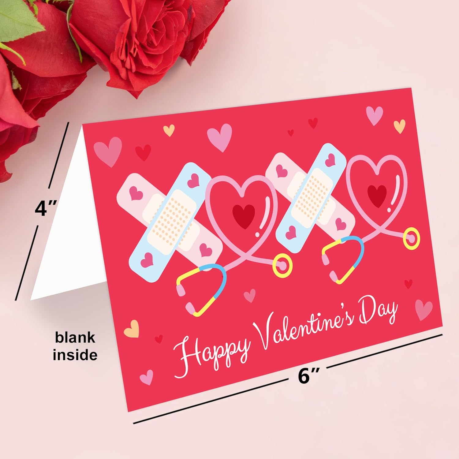 Nurses Valentines Day Cards Funny Medical Happy Valentine'S Day Thank You Greeting Cards With Envelopes For Doctors Coworker Medical Staff