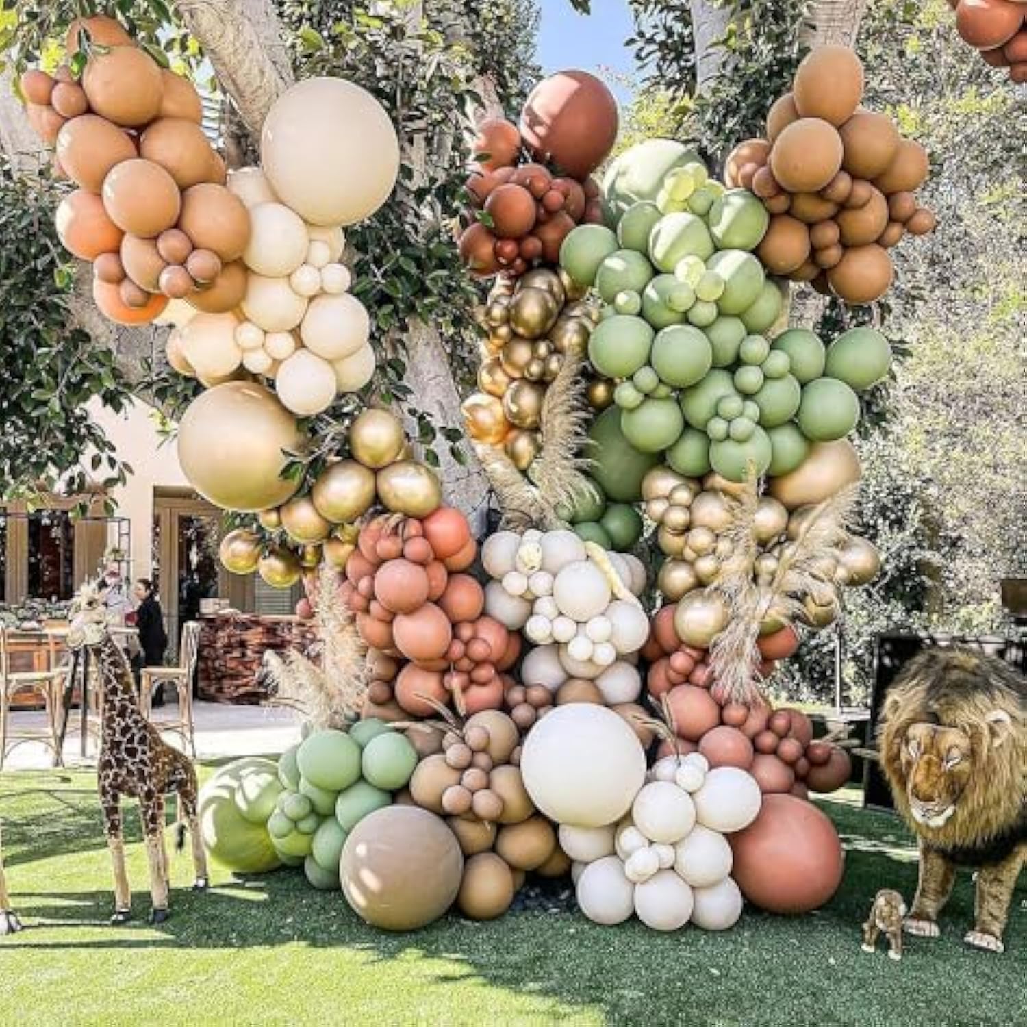 Brown & Green Balloon Arch Kit: Woodland Baby Shower Decor