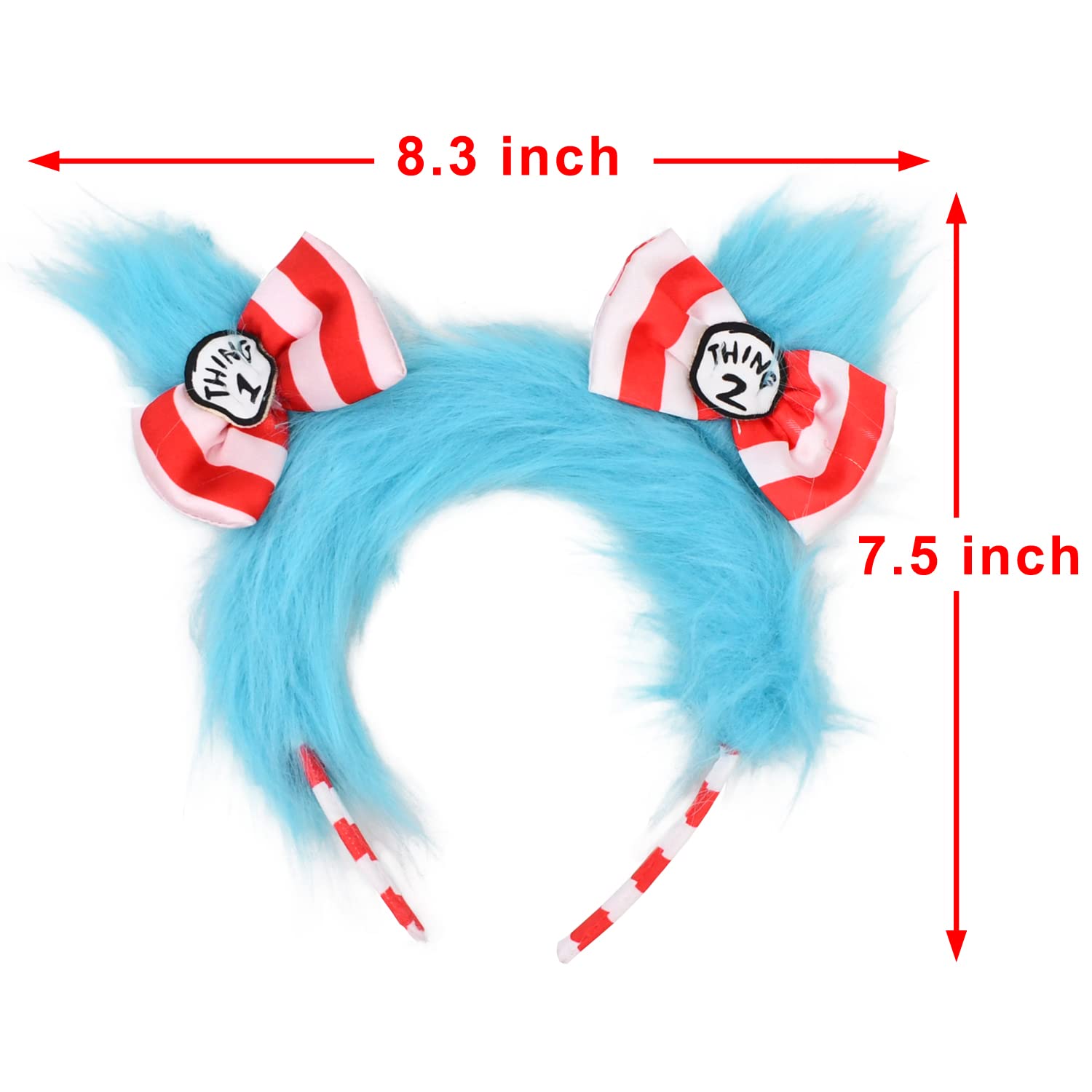 Blue Pom Pom Fuzzy Headband-Blue Halloween Christmas Festival Theme Party Cartoon Cosplay Costume Headbands