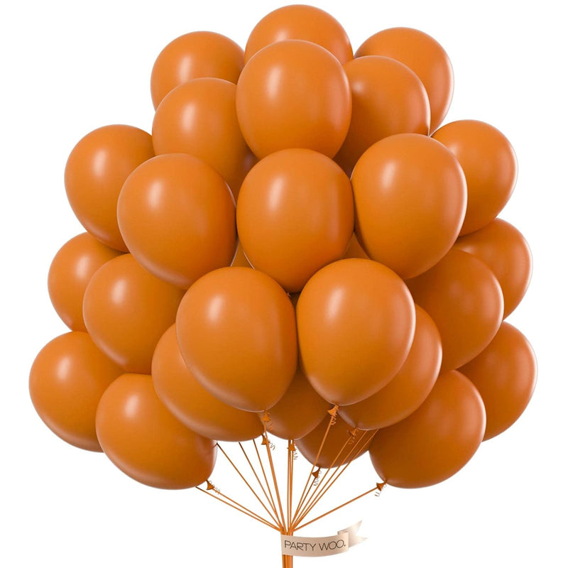 Burnt Orange Balloons, 50 Pcs 12 Inch Boho Orange Balloons, Brownish O