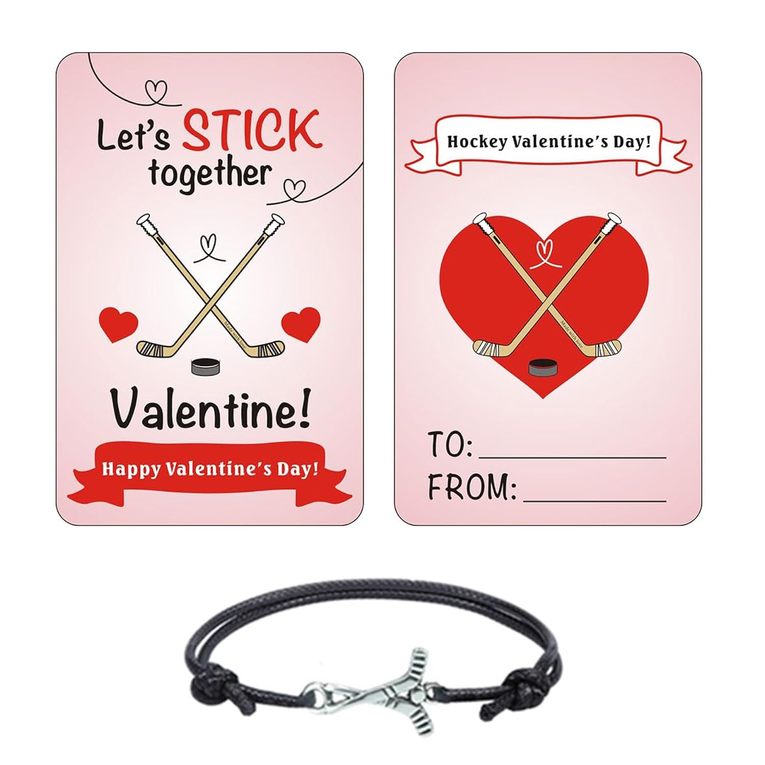 Hockey Valentines Cards For Classroom Exchange Prizes 24 Pcs Sports Ball Gifts Valentines Day Cards For School Hockey