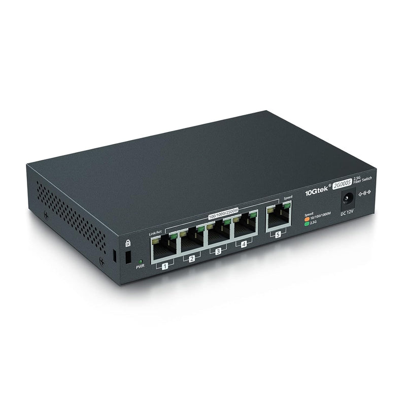 5-Port 2.5G Unmanaged Switch, 5 X 2.5Gbase-T Rj45 Ports, 2.5Gbps Ethernet Netw