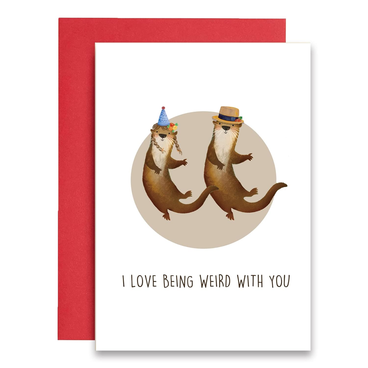 Cute Otter Love Card For Husband Wife, Funny Valentine’S Day Card, Humorous Anniversary Card