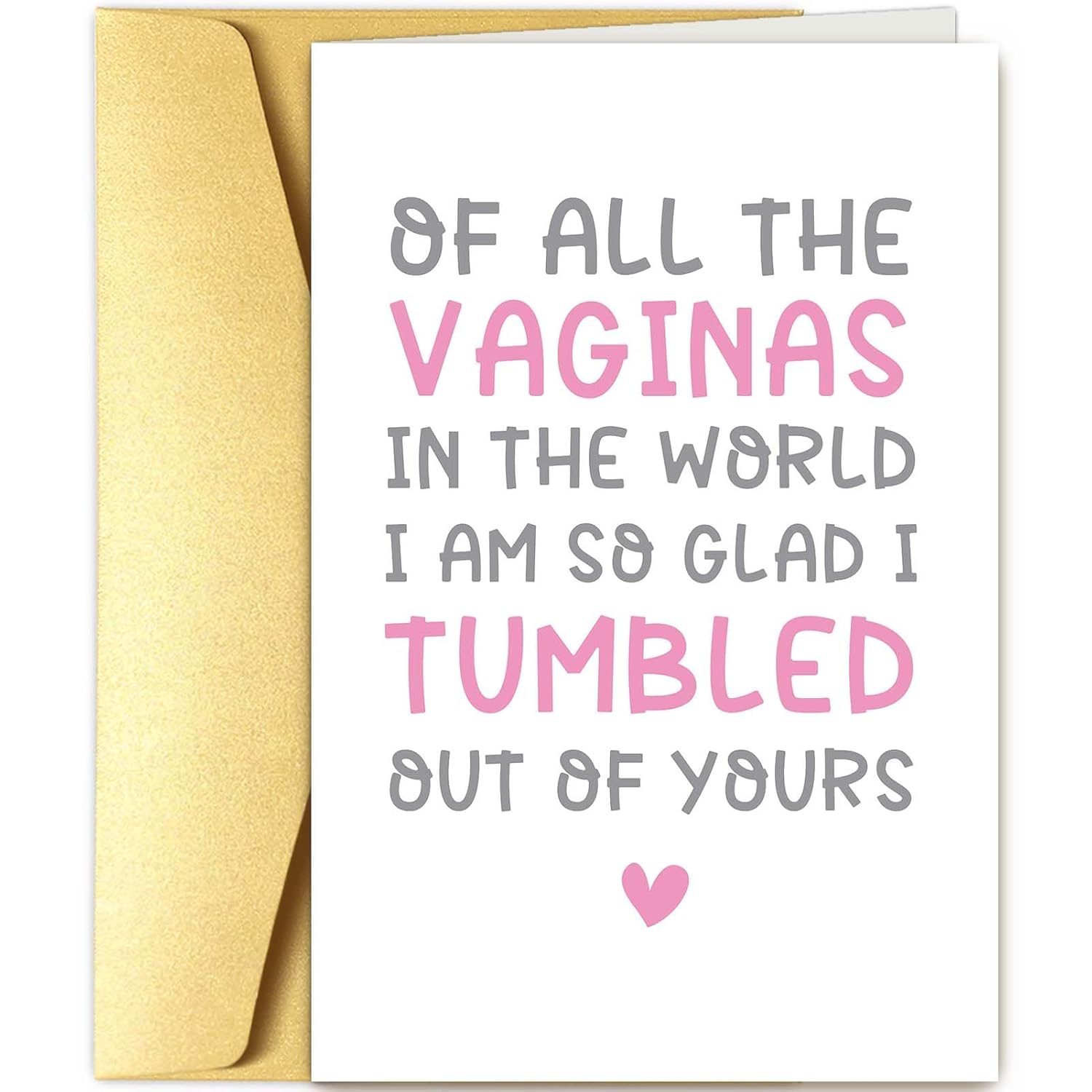 Rude Funny Mothers Day Card For Mom, Cheeky Mothers Day Card From Daughter Son, Of All The Fannies In The World...