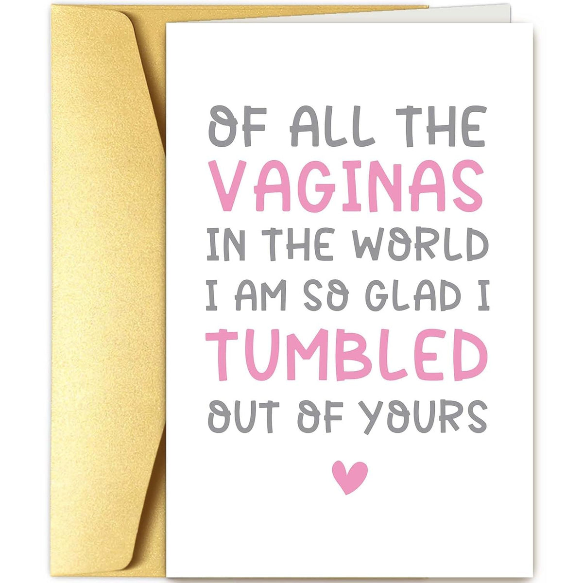 Rude Funny Mothers Day Card For Mom, Cheeky Mothers Day Card From Daughter Son, Of All The Fannies In The World...