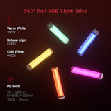 Mini RGB Tube Light LED Video Wand Rechargeable Magnetic Handheld Light Stick for Vlog YouTube