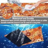 Mouse Pad, Large Retro Boho Hippie Flower Desk Mat, Extended Non-Slip Gaming Keyboard Mousepad Desk Pad, Thick Stitched Edges Waterproof Mouse Mat 31.5"X15.7" (Vintage Groovy Floral)