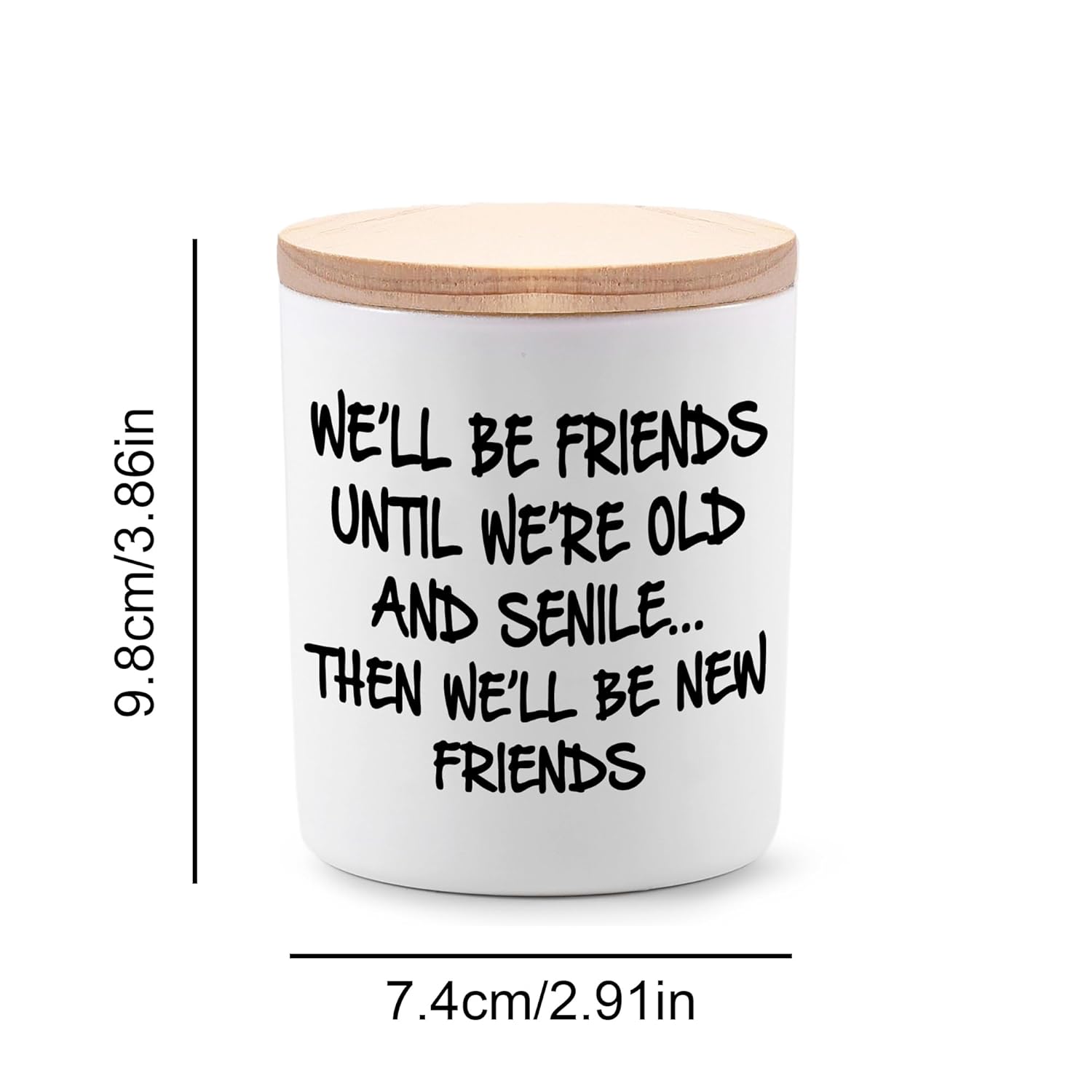 Best Friend Birthday Gifts For Women Bestie Christmas Friendship Gifts For Women Friends Female Novelty Unique Lavender Scented Soy Candles We'Ll Be Friends Until We'Re Old And Senile