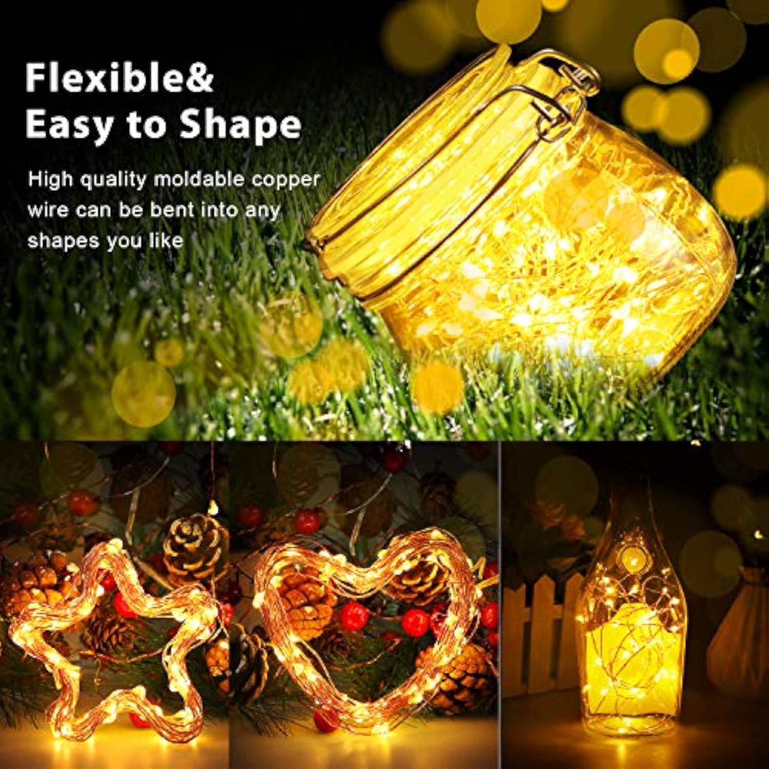 Usb Led Fairy String Light, 1 Pack Copper Wire Fairy Lights For Indoor, Bedroom Festival Christmas Wedding Party Patio D