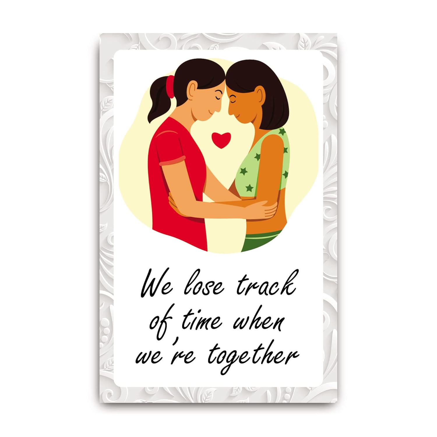 Romantic Love Cards For Lesbian Couples Lgbt Love - Romantic Card With Envelope - Card For Her, For Wife, Valentine'S Day, Christmas, Birthday, Anniversary, Wedding