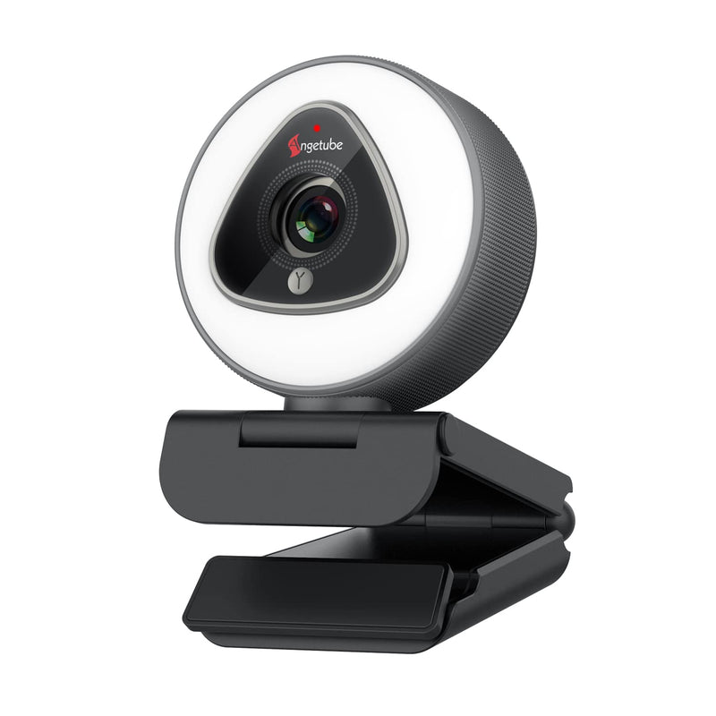 Streaming Webcam With Ring Light - 1080P Autofocus Computer Camera With Microp