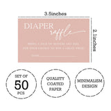 3.5 X 2.1 Inches Baby Shower Diaper Raffle Tickets, 50 Pcs Minimalism Pink Tickets For For Girl Or Boy Baby Shower Invitations?Baby Shower Game, Gender Reveal Game, Baby Shower Activity Supplies-A04