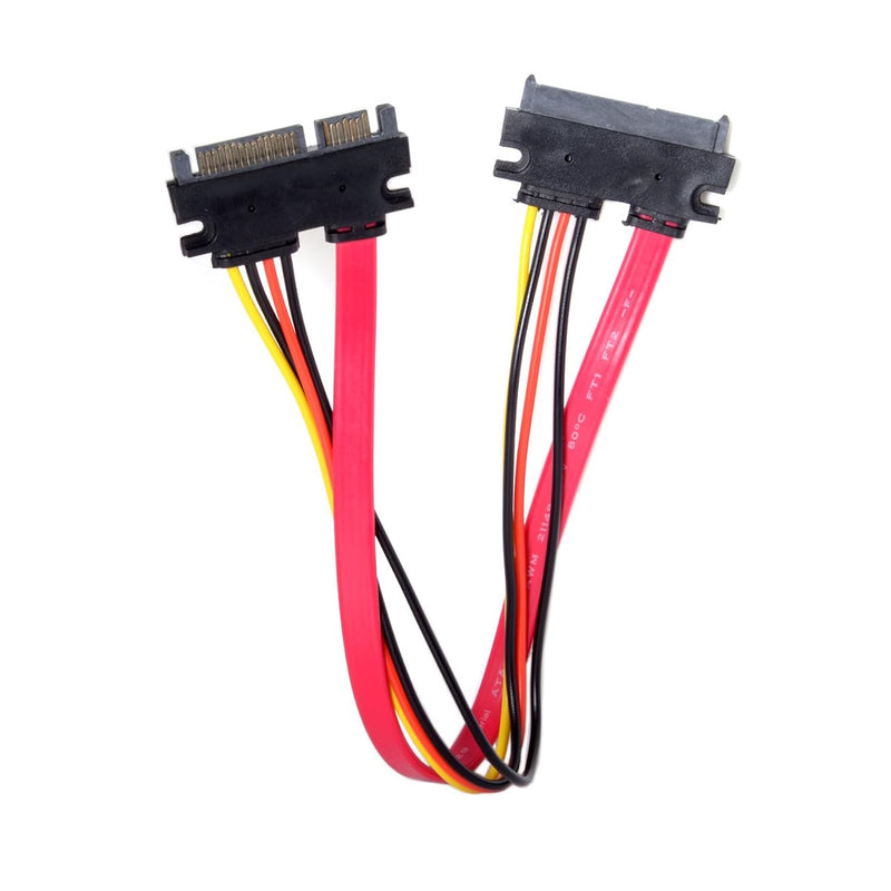 cablecc SATA III 3.0 7+15 22 Pin SATA Male to Female Data Power Extension Cabl