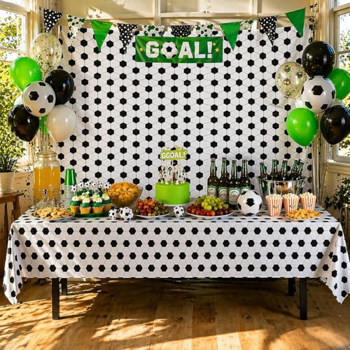Soccer Table Cloth 3Pcs - Soccer Birthday Party Decorations