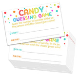 60 Candy Guessing Game Cards - Guess How Many In The Jar Game Tickets-Baby Shower Party Collection