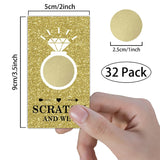 Gold Diamond Bridal Shower Scratch Off Game Cards?32 Pcs? Gift Certificate Scratch Off Cards Activity For Wedding Festive Raffle Tickets Family Holiday Games Supplies For Kids Adults