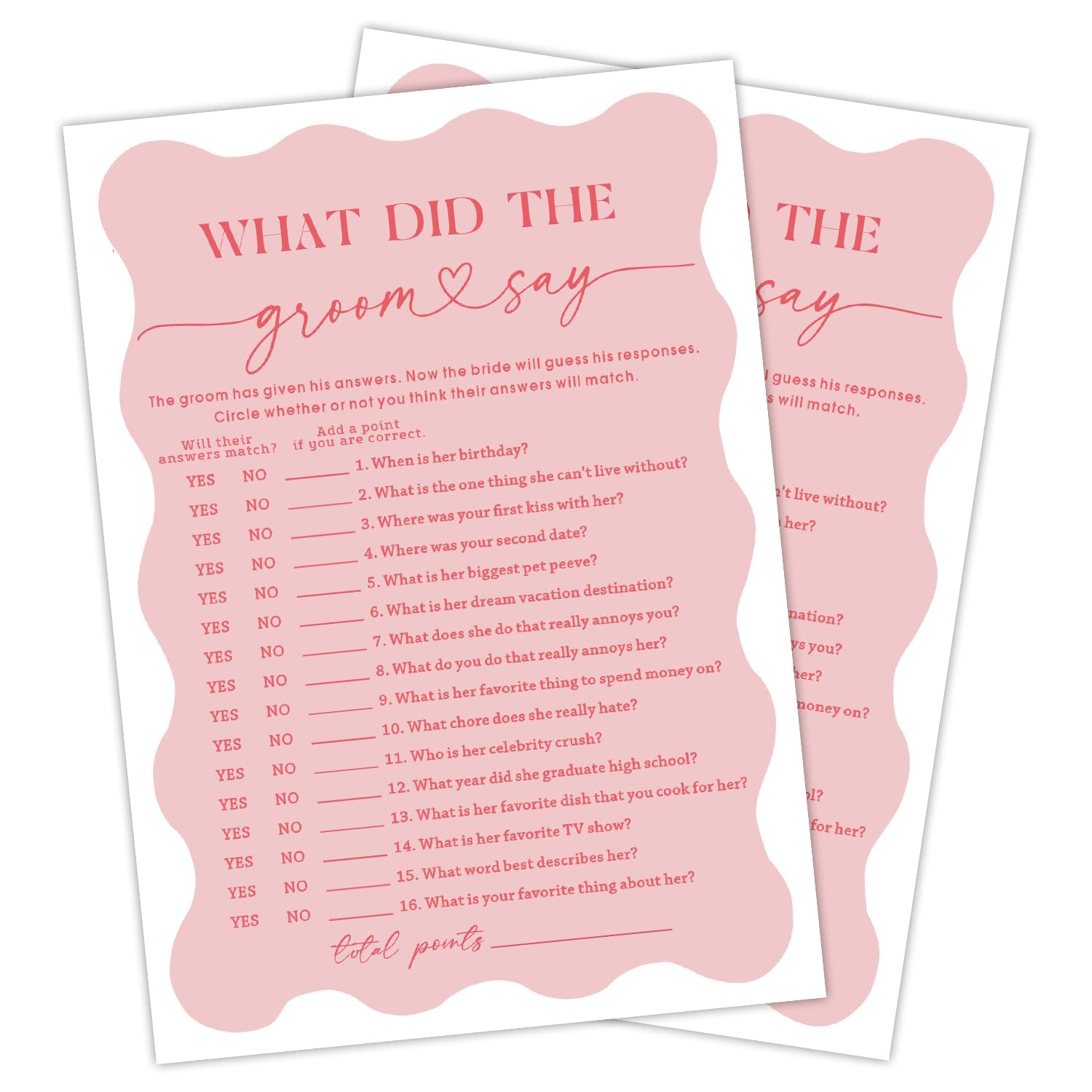 Wedding Traditions Game For Bridal Shower Pink And Red Bridal Shower Party Games For Guests 30Pcs Wedding Party Activities What Did The Groom Say Game Cards Wedding Decoration Party Supplies - Y118
