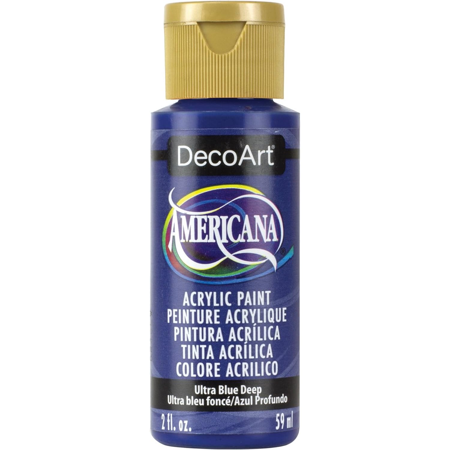 DecoArt DA100-3 Americana Acrylic Paint, 2-Ounce, Ultra Blue Deep