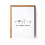 Father'S Day Mushroom Card, Birthday Card For Nature Lovers, Card For Mushroom Hunters (Premium Quality, Handmade)