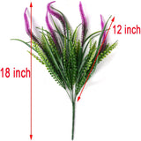 8Pcs Artificial Flowers For Outdoor Plants Faux Plastic Plant Fake Flower Uv Resistant Plants (Purple)