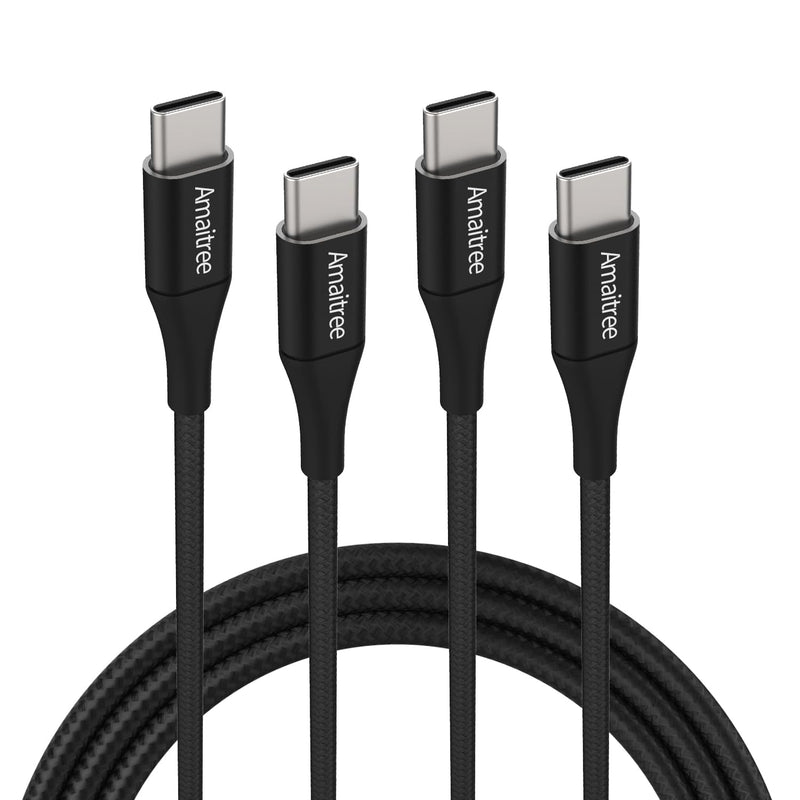 Usb C To Usb C Cable, 4Ft[2Pack] 60W Nylon Braided Fast Charging Usb C Cable,