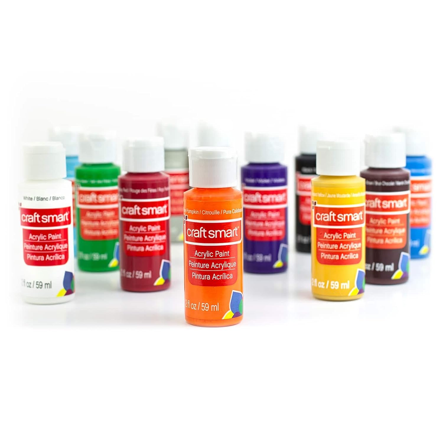 12 Assorted Matte Acrylic Paint Value Set By - Non-Toxic Paint For Drawing, Painting, Art & Crafts Supplies - 1 Pack