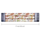 Kraft Baby Shower Wrapping Paper - Mini Roll - 3 Rolls - 17 Inch X 120 Inch - Little Woodland Animal Wrapping Paper For Baby Shower, Kids Girls Boys Birthday