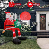 8Ft Christmas Inflatable Outdoor Decoration, Climbing Inflatable Santa Claus Decor Blow Up Yard Decorations With Led, In