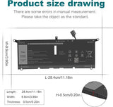 Dell DXGH8 H754V 52Wh Laptop Battery Replacement for Inspiron 7390 XPS 13 9380 Vostro