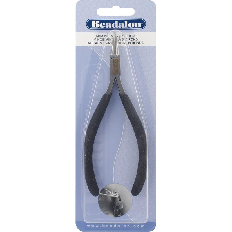 201A-014 Slim Round Nose Pliers For Jewelry Making, 5.75"