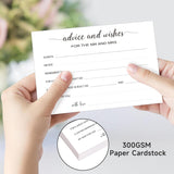 Advice And Wishes Cards - 50 Pcs Wedding Advice Cards For The Mr And Mrs, Bride And Groom, Newlyweds, 4X6 White Paper Mad Libs Card For Wedding, Engagement, Bridal Shower Party Games