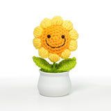 Crochet Flowers Artificial Sunflower For Desk Office Car Decor, Birthday Gifts For Women Teacher Sister Mom,Cute Desk Decor Thanksgiving Christmas Decorations