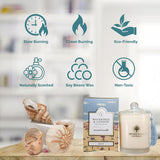 Organic Beach Scent Soy Wax Candle | Non Toxic 100% Cotton Wick Triple Scented Pure Natural Soy Wax Candles, Hand Poured In Australia | 60 Hours Burning Time, 11.66 Oz