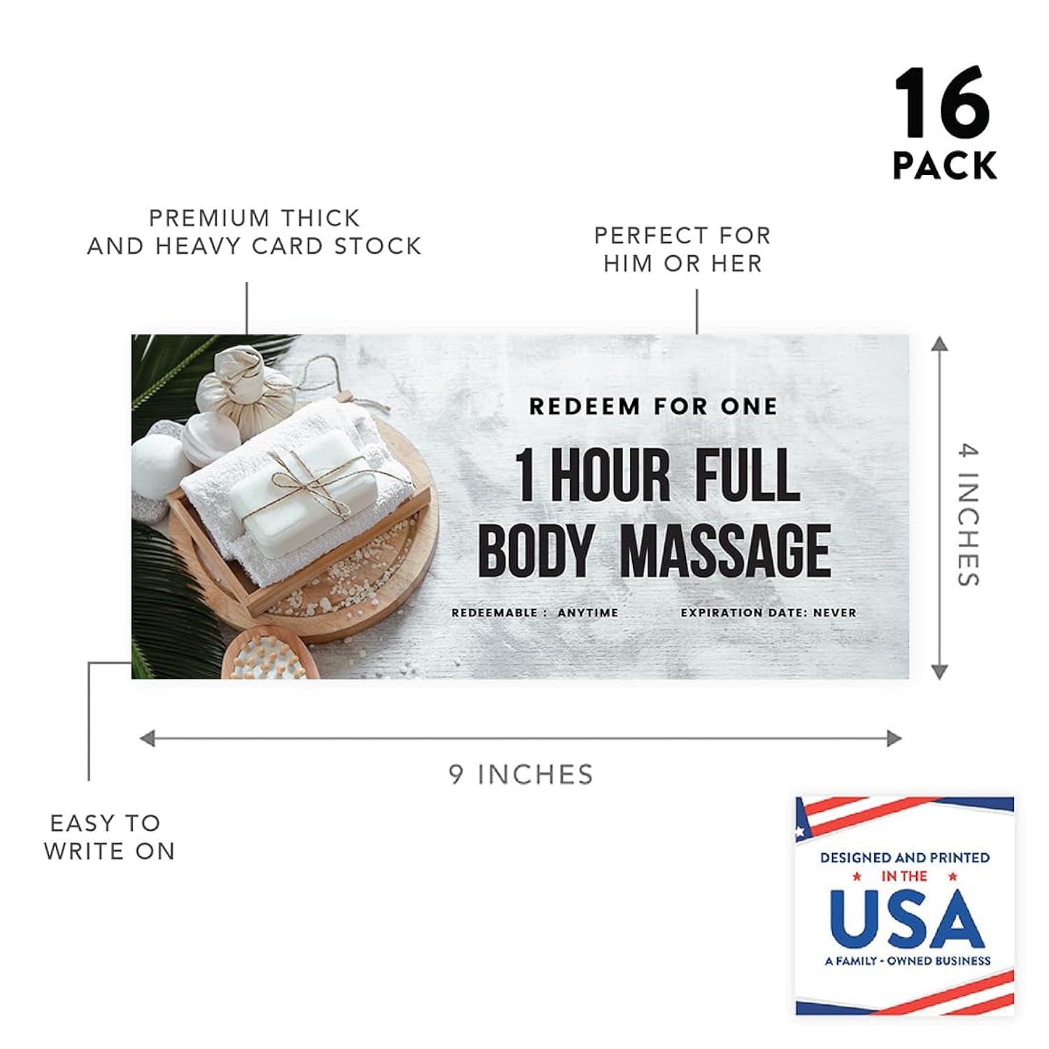 Massage Love Coupons For Him, Her, Husband, Wife, Boyfriend, Girlfriend, Couples, Unique Funny Romantic Valentines Day, Anniversary, Christmas, Birthday, Massage Coupons For Her, 16-Pack