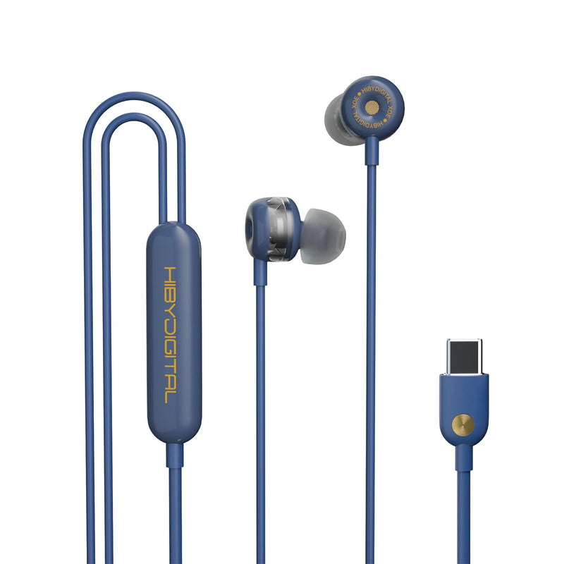 Digital Xoe - Dlc Dynamic Hifi Earphones With Usb C Dac Blue