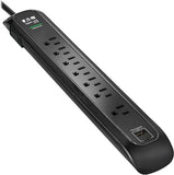 TLP76BUC Surge Protector Power Strip 7 Outlets USB Ports 1500J 6 Ft Flat Plug