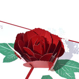 A Big Rose Pop Up, Paper Flower Bouquet Greeting Card With Blank Note Card & Envelope, Gift For Celebrate Love, Birthday, Anniversary, Valentine'S Day, Wedding, Engagement, Bridal Shower