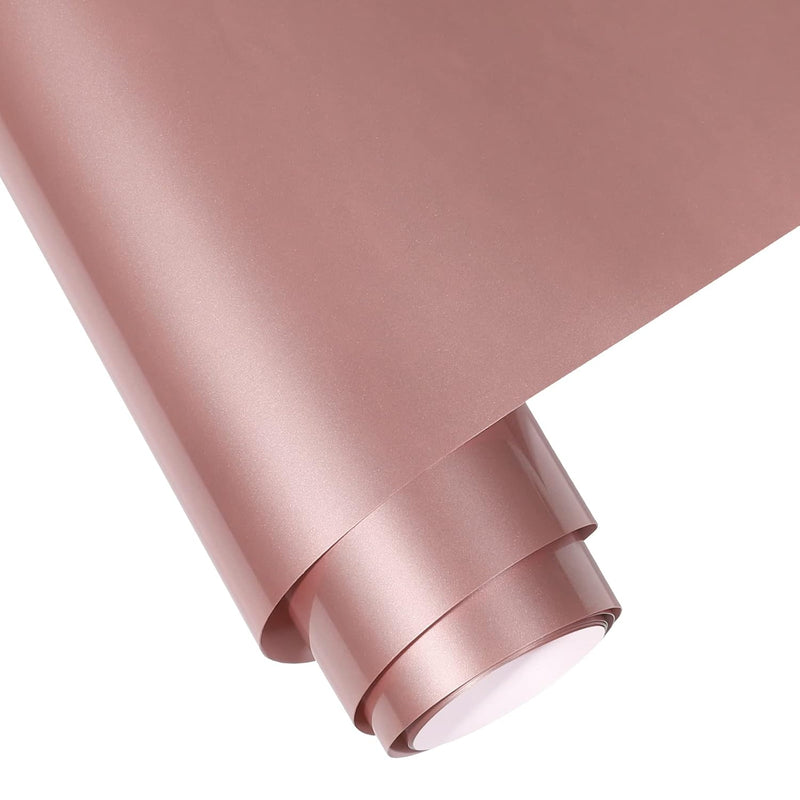 Htv Roll Rose Gold Heat Transfer Vinyl 12"X6Ft Iron On Vinyl For T-Shi