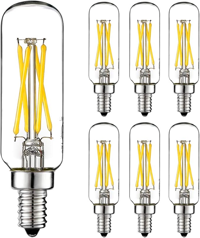 T6 Candelabra LED Light Bulb 40W Equivalent Daylight 5000K Dimmable Clear